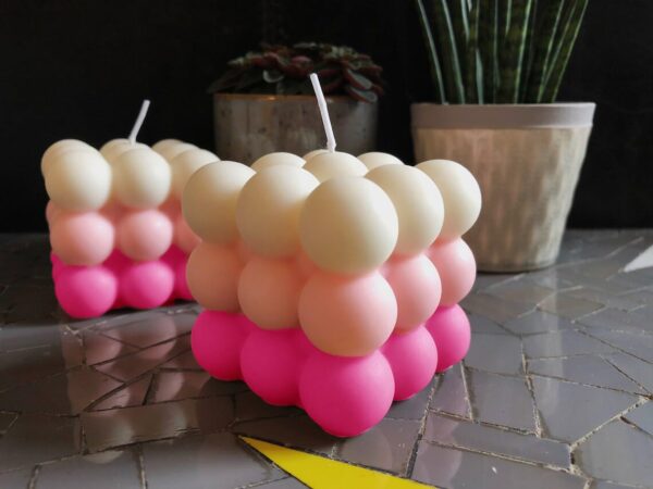 Triple Colored Bubble Candle - Image 2