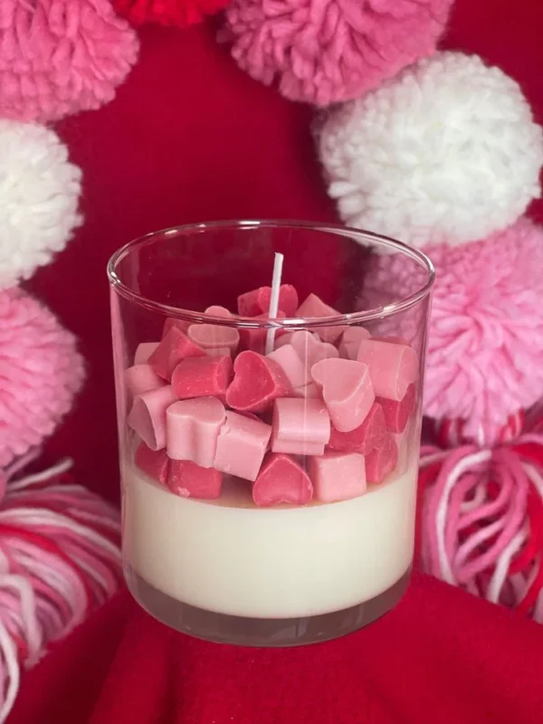 Jar With Heart Candle