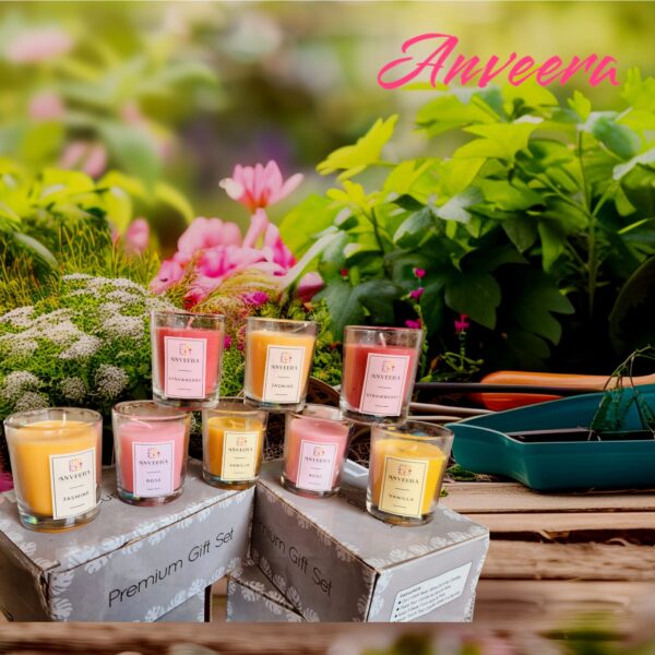 Highly Scented Glass Votive Candles - Pack of 6