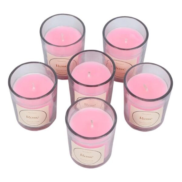 Highly Scented Glass Votive Candles - Pack of 6 - Image 5